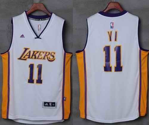 Lakers #11 Yi Jianlian White Stitched NBA Jersey