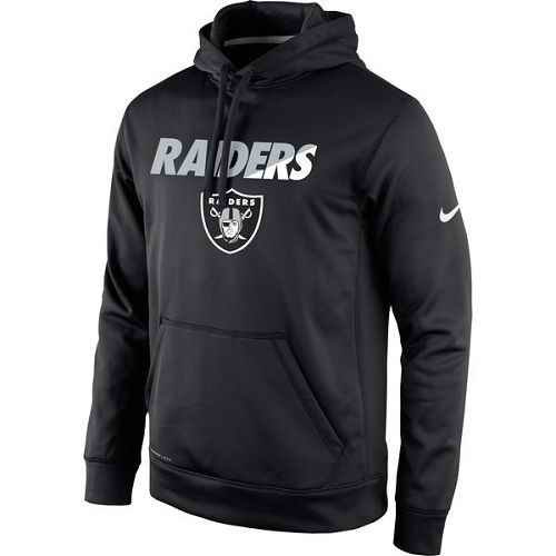 Men's Oakland Raiders Nike Black Kick Off Staff Performance Pullover Hoodie