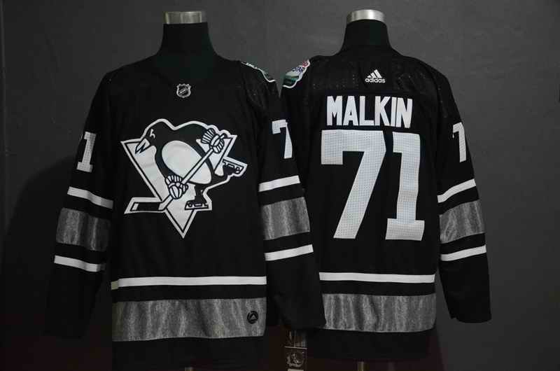 Men's Pittsburgh Penguins #71 Evgeni Malkin Black 2019 NHL All-Star Game Jersey