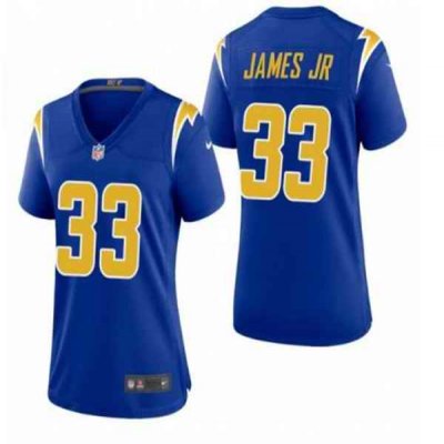 Women's Los Angeles Chargers #33 Derwin James Jr. Royal Vapor Untouchable Limited Stitched Jersey