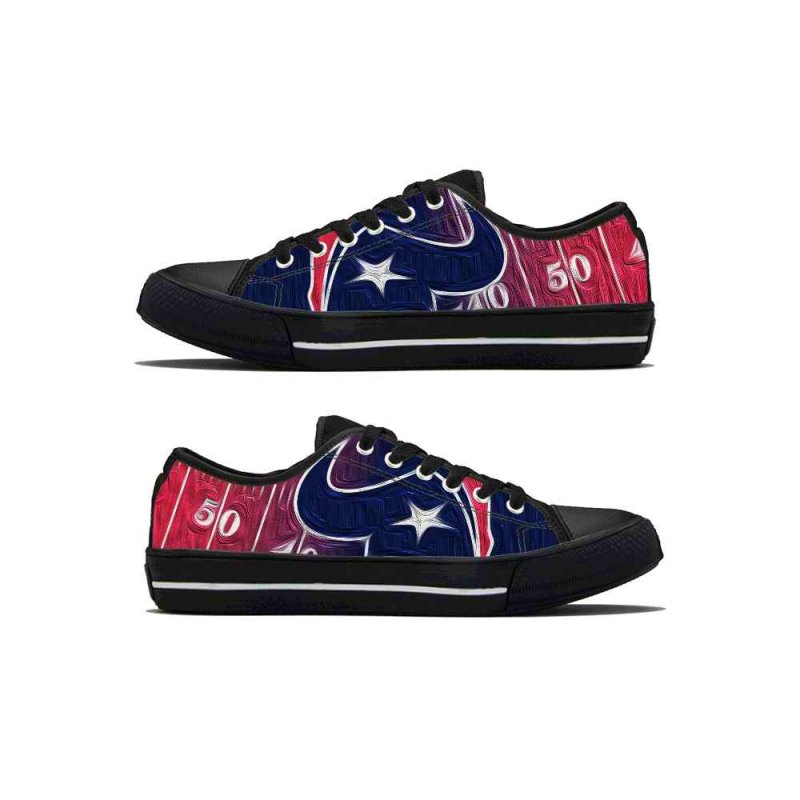 Women's Houston Texans Low Top Canvas Sneakers 003