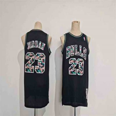 Men's Chicago Bulls #23 Michael Jordan Black Stitched Basketball Jersey