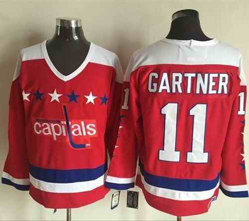 Capitals #11 Mike Gartner Red Alternate CCM Throwback Stitched NHL Jersey