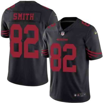 Nike 49ers #82 Torrey Smith Black Youth Stitched NFL Limited Rush Jersey