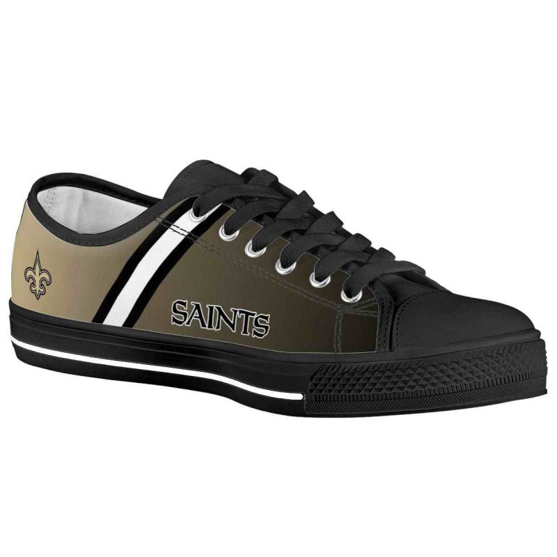 Women's New Orleans Saints Low Top Canvas Sneakers 007