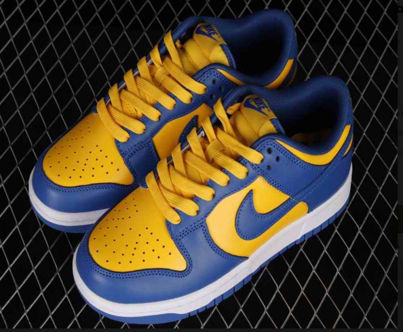 Men's Dunk Low SB Gold/Blue Shoes 0216