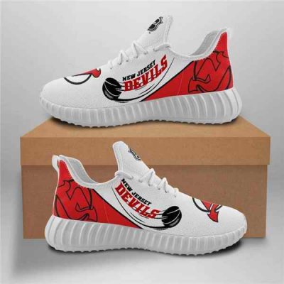 Men's New Jersey Devils Mesh Knit Sneakers/Shoes 001