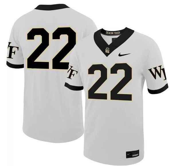 Men's Wake Forest Demon Deacons #22 White Stitched Football Jersey