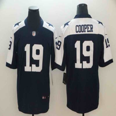 Men's Dallas Cowboys #19 Amari Cooper Navy Thanksgiving Vapor Untouchable Limited Stitched NFL Jersey