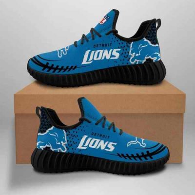 Men's Detroit Lions Mesh Knit Sneakers/Shoes 012