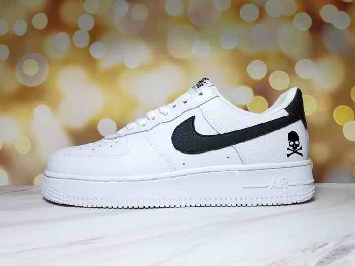 Women's Air Force 1 White/Black Shoes 0195