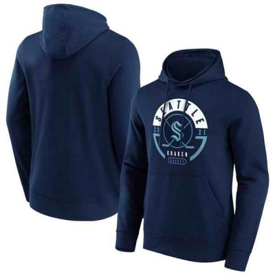 Men's Seattle Kraken Navy Block Party Hoodie