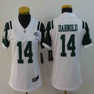 Women's New York Jets #14 Sam Darnold White Vapor Untouchable Limited Stitched NFL Jersey