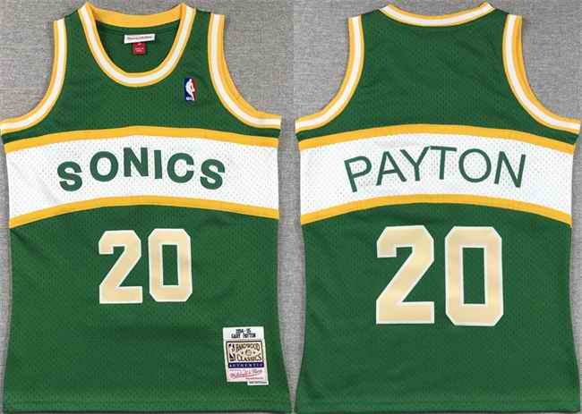 Youth Oklahoma City Thunder #20 Gary Payton Green/White Stitched Basketball  Jersey