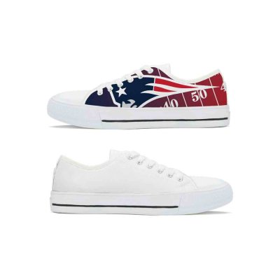 Men's New England Patriots Low Top Canvas Sneakers 006