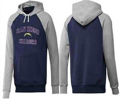 San Diego Chargers Heart & Soul Pullover Hoodie Dark Blue & Grey