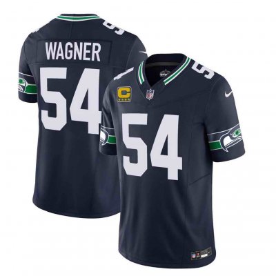 Men's Seattle Seahawks #54 Bobby Wagner 2023 F.U.S.E. With 4-Star C Patch Navy Limited Stitched Football Jersey