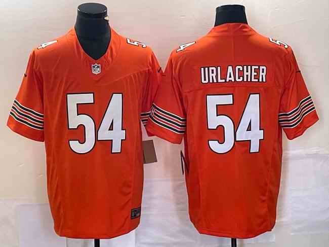 Men's Chicago Bears #54 Brian Urlacher Orange 2023 F.U.S.E. Vapor Untouchable Limited Stitched Football Jersey