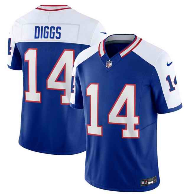 Men's Buffalo Bills #14 Stefon Diggs Blue/White 2023 F.U.S.E. Throwback Vapor Untouchable Limited Stitched Jersey