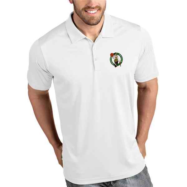 Men's Boston Celtics Antigua White Legacy Pique Polo