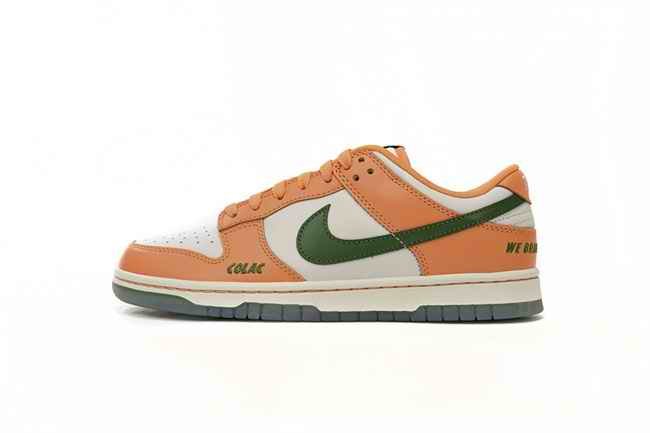 Men's Dunk Low Orange/White Shoes 0438