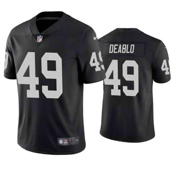 Men's Las Vegas Raiders #49 Divine Deablo Black Vapor Untouchable Limited Stitched Jersey