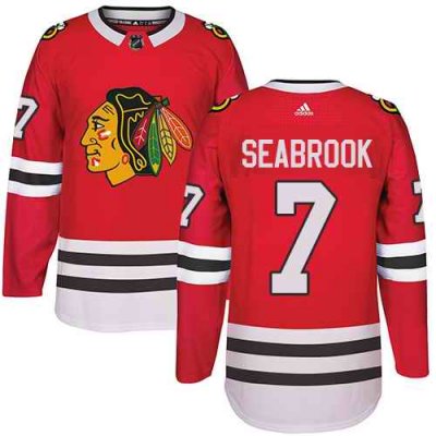 Men's Adidas Chicago Blackhawks #7 Brent Seabrook  Red Stitched NHL Jersey