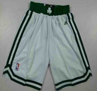 Boston Celtics White NBA Shorts