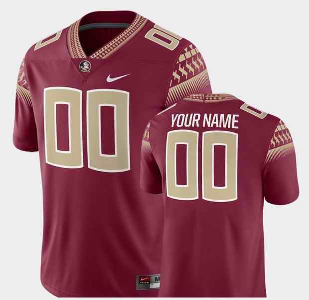 Men's Florida State Seminoles Custom College Football 2018 Game Garnet Stitched Jersey