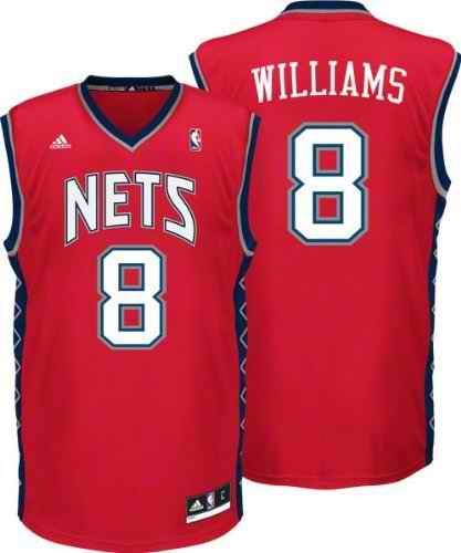 Nets #8 Deron Williams Red Revolution 30 Stitched NBA Jersey