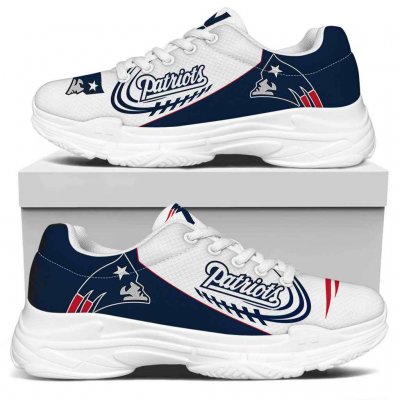 Women's New England Patriots Edition Chunky Sneakers With Line 004