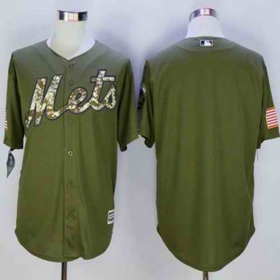 Mets Blank Green Camo New Cool Base Stitched MLB Jersey