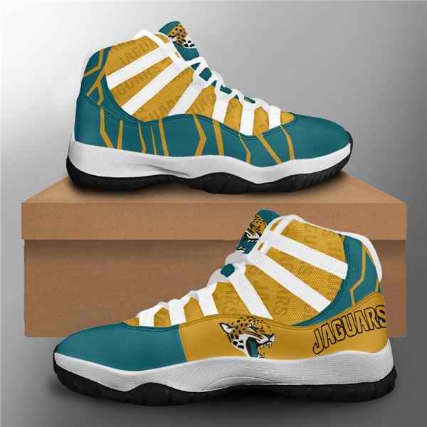 Men's Jacksonville Jaguars Air Jordan 11 Sneakers 002