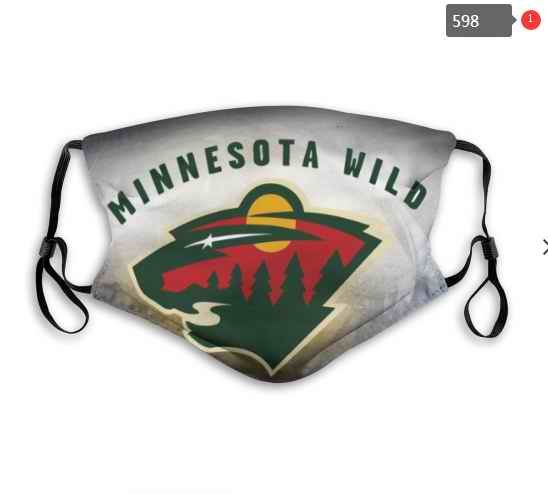 Minnesota Wild Face Mask 005 Filter Pm2.5 (Pls check description for details)