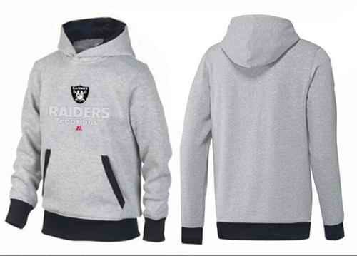 Oakland Raiders Critical Victory Pullover Hoodie Grey & Black