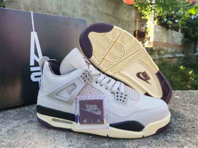 Men's Hot Sale Running weapon Air Jordan 4 White/Purple Shoes 0209