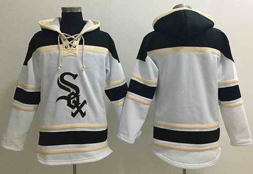 White Sox Blank White Sawyer Hooded Sweatshirt MLB Hoodie