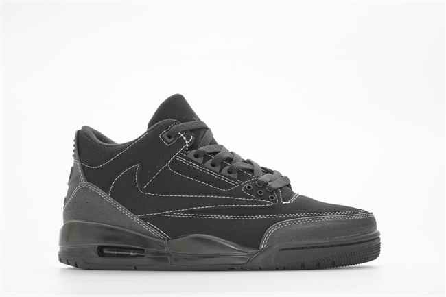 Men's Running weapon Travis Scott x Air Jordan 3 Black Shoes 0115