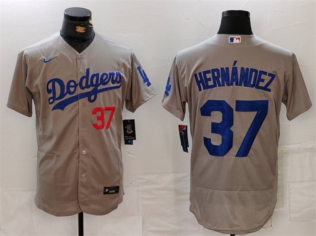 Men's Los Angeles Dodgers #37 Teoscar Hern