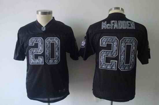 Sideline Black United Raiders #20 Darren McFadden Stitched Youth NFL Jersey