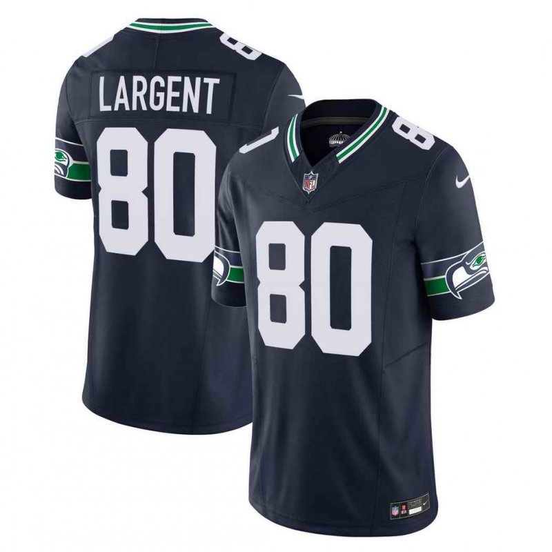 Men's Seattle Seahawks #80 Steve Largent  2023 F.U.S.E. Navy Limited Stitched Football Jersey