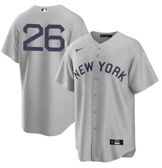 Men's New York Yankees #26 DJ LeMahieu 2021 Grey Field of Dreams Cool Base Stitched Baseball Jersey