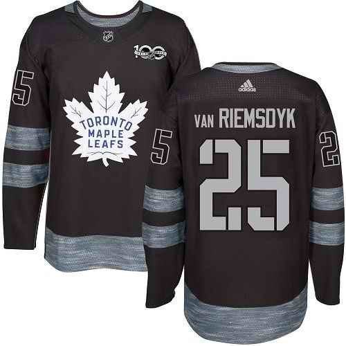 Maple Leafs #25 James Van Riemsdyk Black 1917-2017 100th Anniversary Stitched NHL Jersey