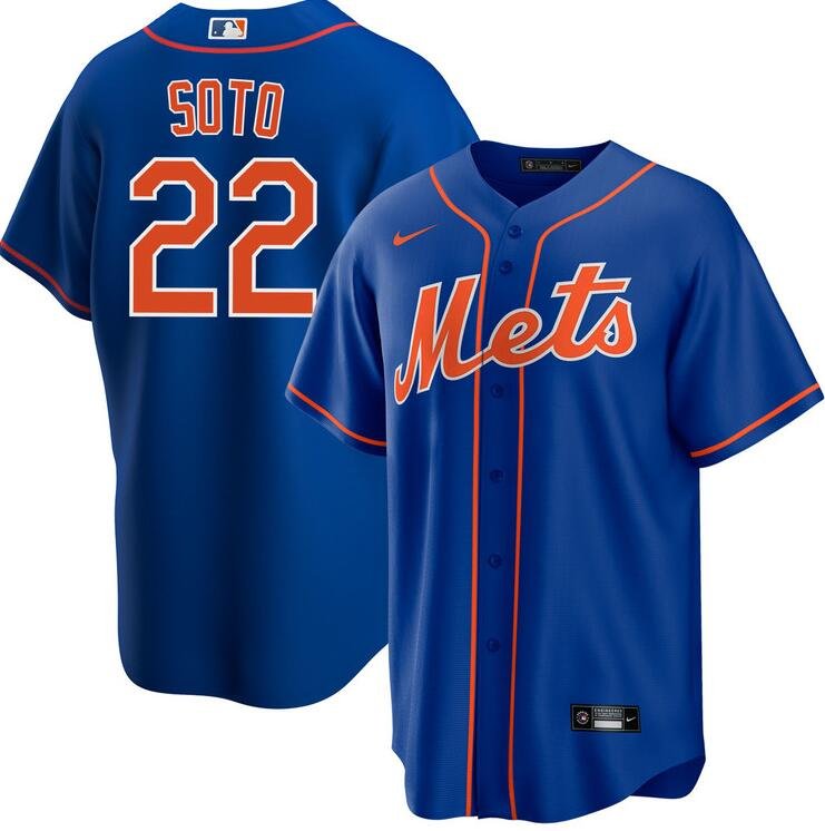 Men's New York Mets #22 Juan Soto Royal 2024 Cool Base Stitched Baseball Jersey