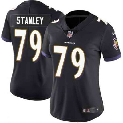 Women's Baltimore Ravens #79 Ronnie Stanley Black Vapor Untouchable Limited NFL Jersey( Run Small)