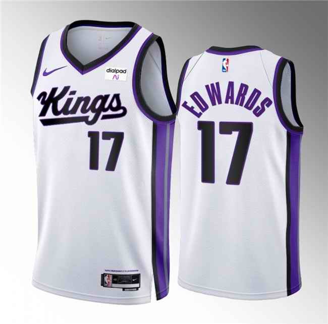 Men's Sacramento Kings #17 Kessler Edwards White 2023/24 Association Edition Stitched Basketball Jersey