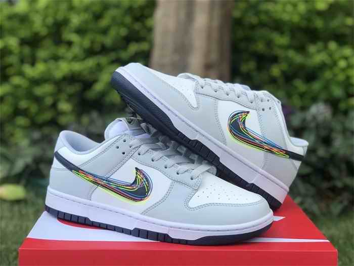 Men's Dunk Low '3D Swoosh' Smoke Gray Shoes 0258