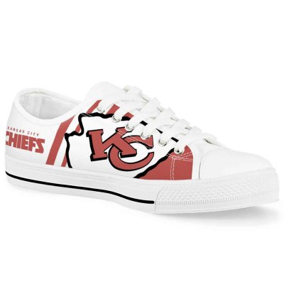 Women's Kansas City Chiefs Low Top Canvas Sneakers 007