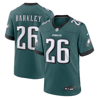 Men's Philadelphia Eagles #26 Saquon Barkley 2024 New Green Stitched Game Jersey