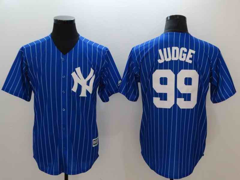 Men's New York Yankees #99 Aaron Judge Blue Cool Base Stitched MLB Jersey